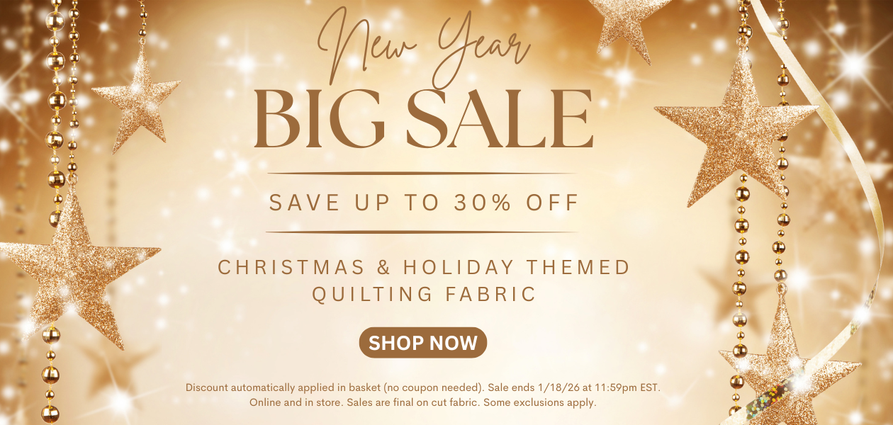 New Year 30% Off Christmas/Holiday Themed Quilting Fabric